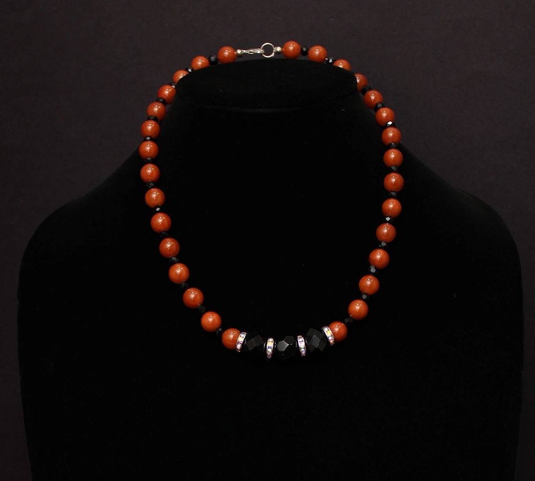 Semiprecious stone and Swarovski